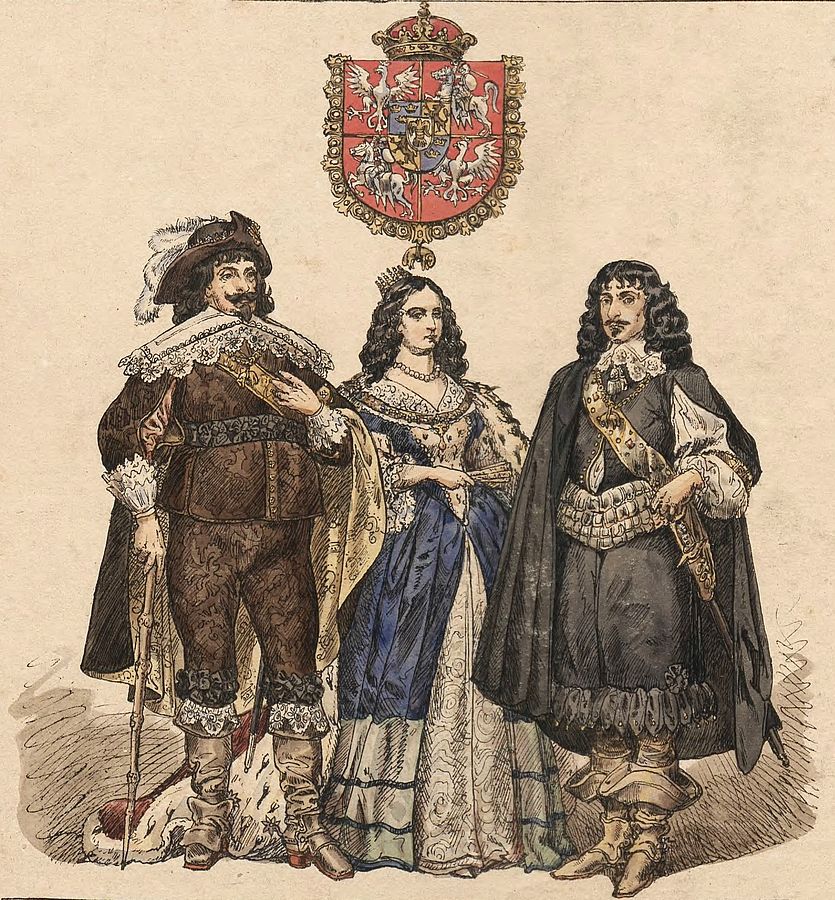 Владислав с женой Сесилией и братом Казимиром
