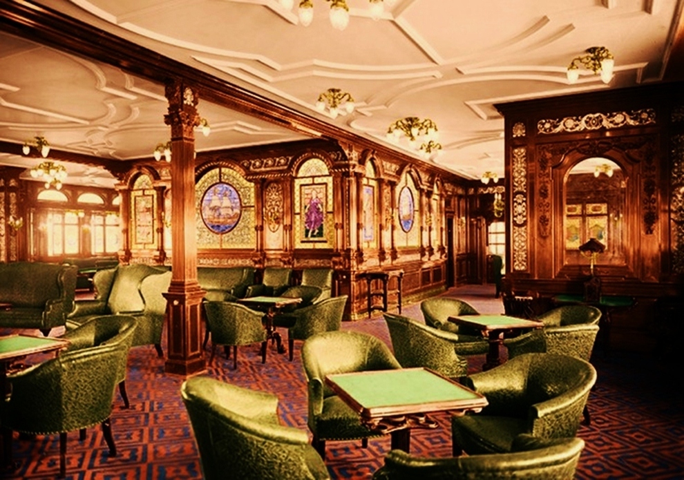 The-first-class-smoking-room-was-men-only.-The-room-was-built-in-the-Georgian-style-—-which-was-a-style-popular-with-gentlemen’s-club-at-the-time.