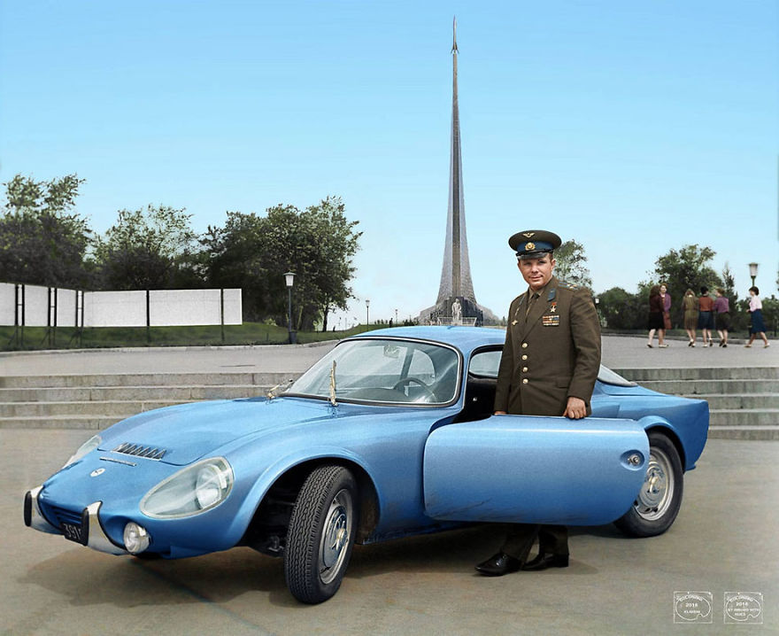 Yuri-Gagarin-With-His-Matra-Bonnet-Djet-Vs-Coupe-1965