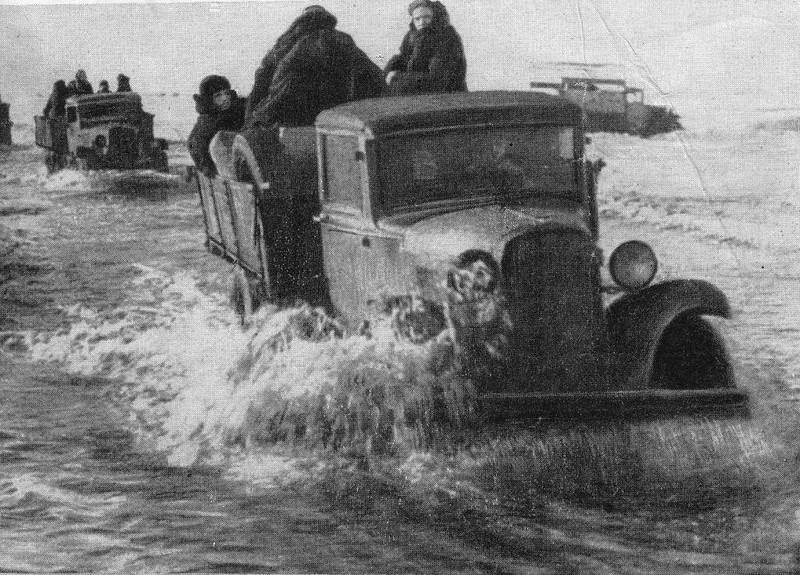 Ладожское озеро в блокаду ленинграда