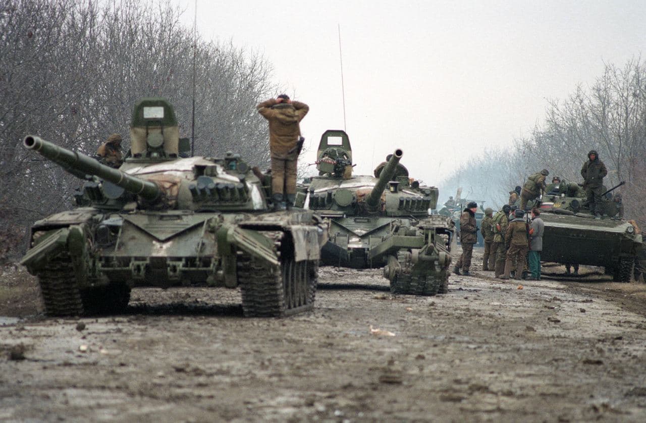 31 декабря 1996 года. Битва за Бамут 1995. Т-72 Ичкерии..